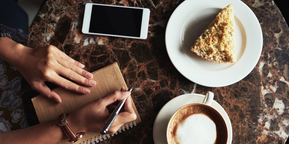 BlueDot agency working with coffee.