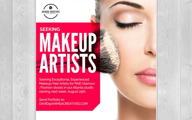 Blue Dot Agency makeup graphic for ad