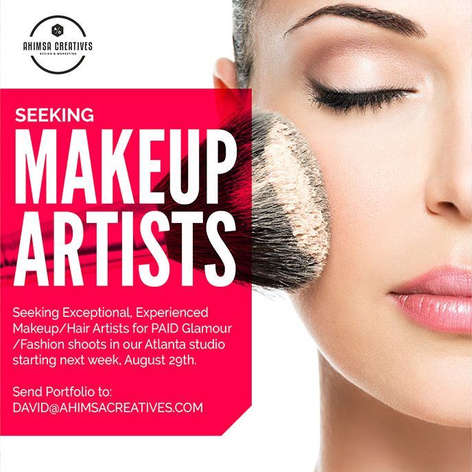 Blue Dot Agency makeup graphic for ad