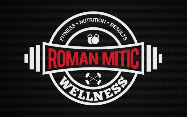 Roman Mitic Fitness logo designed by David Trotter @bluedotagency