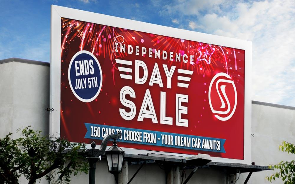 Billboard design by Bluedot designers for Southern Star Automotives in Duluth, GA