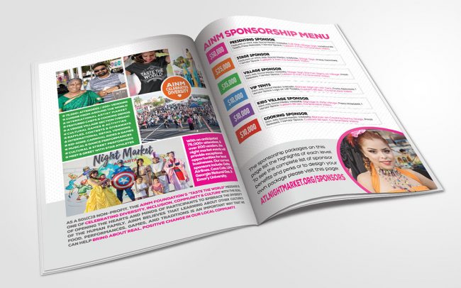 Atlanta International Night Market sponsorship brochure 2017 by Blue Dot Agency