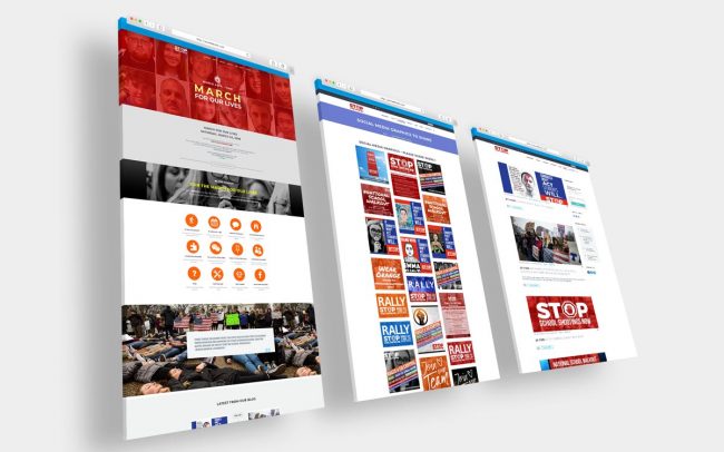 Site design by Blue Dot Agency for March for Our Lives and Stop School Shootings Now