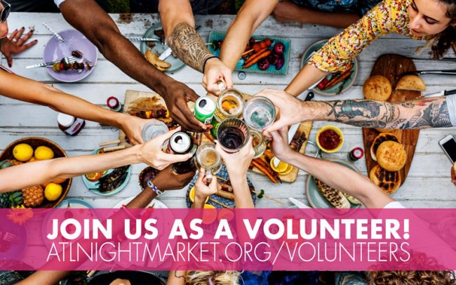 Volunteer ad for celebrate diversity night market event