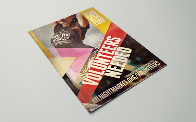 Blue Dot Agency volunteer poster for AINM